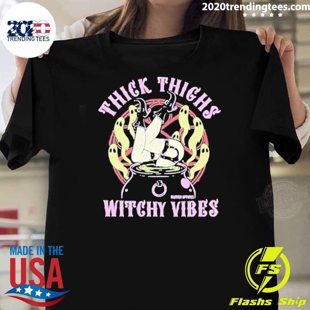 Premium Thick Thighs Witchy Vibes Murder Apparel 2024 T-shirt