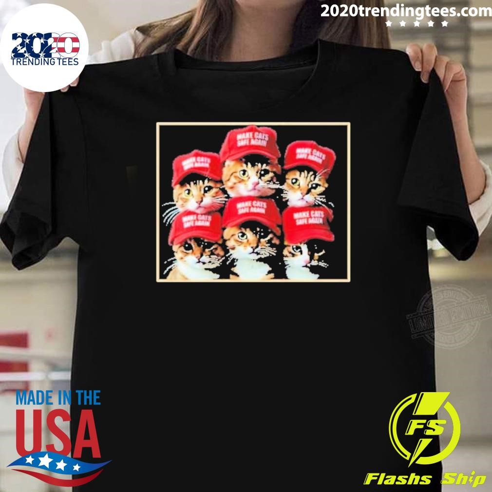 Premium Trump To Save Cats From Being Eaten Make Cats Safe Again T-shirt