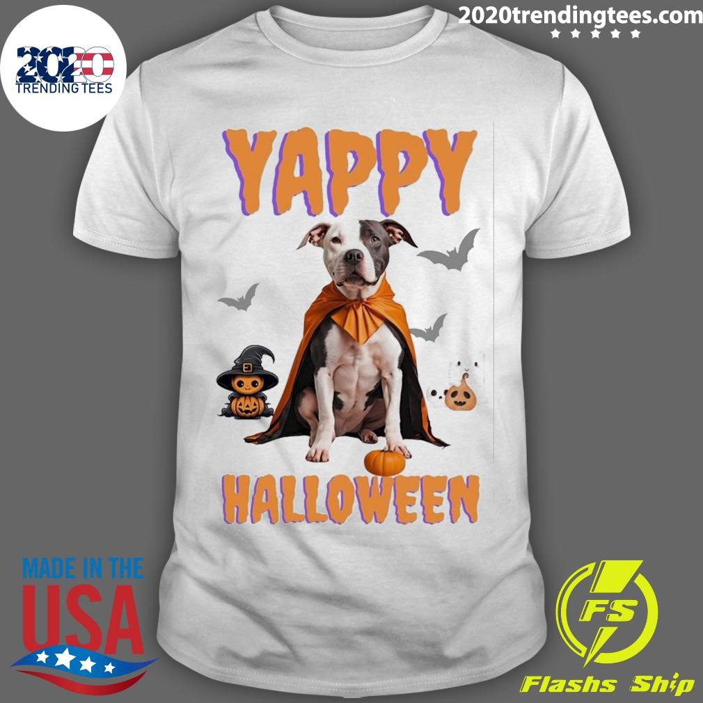 Premium Yappy Halloween Pitbull Greeting Card Perfect for Pitbull Lovers T-shirt