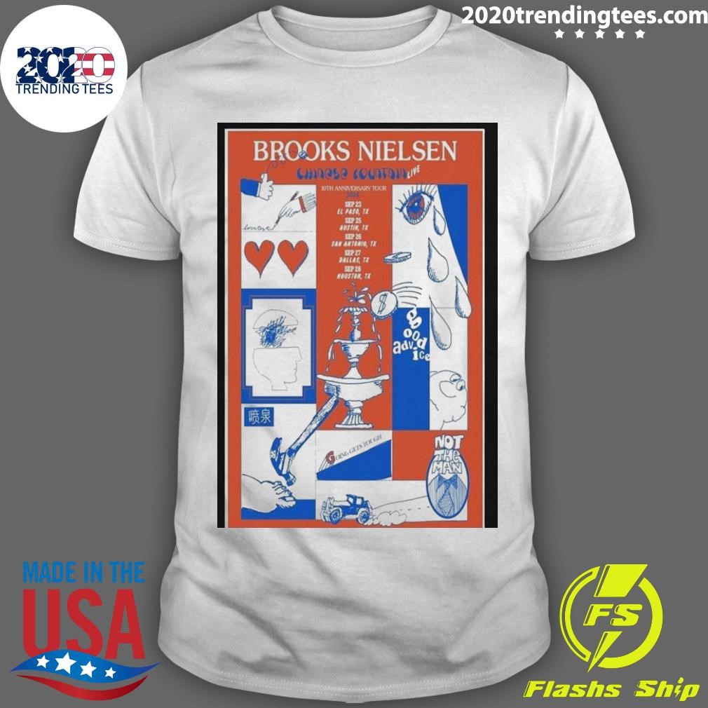 Top Brooks Nielsen 10th Anniversary Tour September 2024 Poster T-shirt