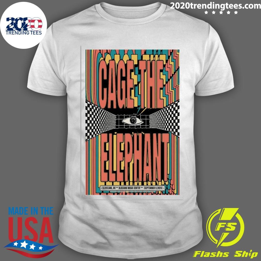 Top Cage The Elephant Blossom Music Center, Cleveland, OH September 9, 2024 T-shirt