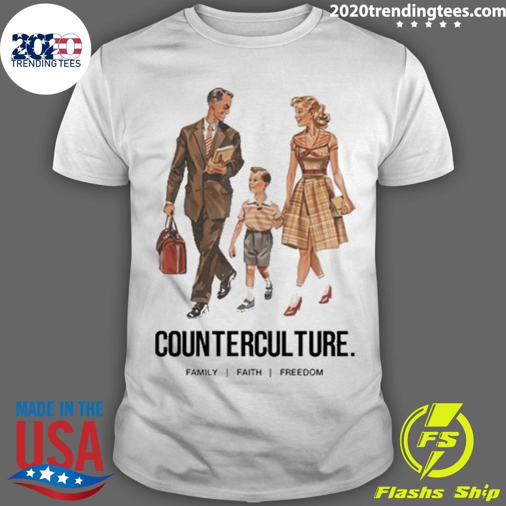 Top Counterculture Family Faith Freedom 2024 T-shirt