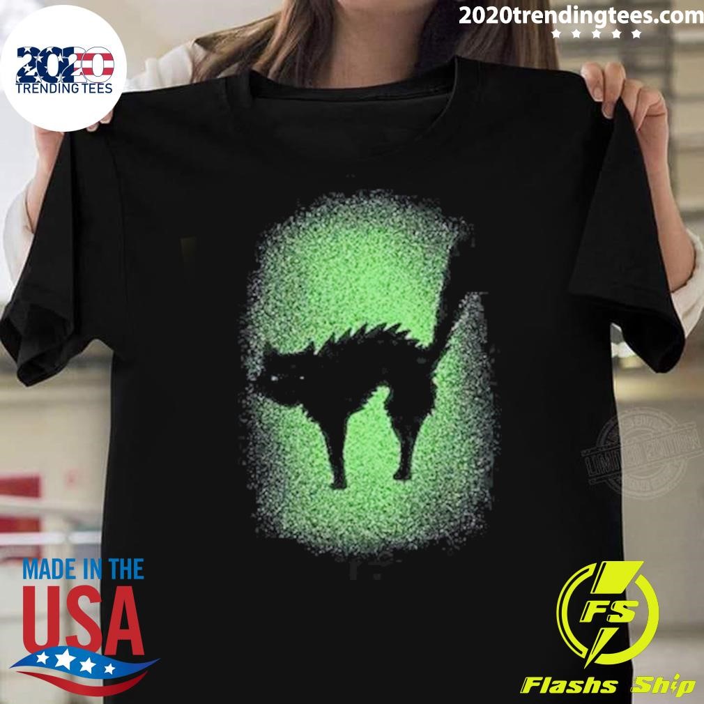 Top Glowing Cat Glow In The Dark Cool Halloween T-Shirt