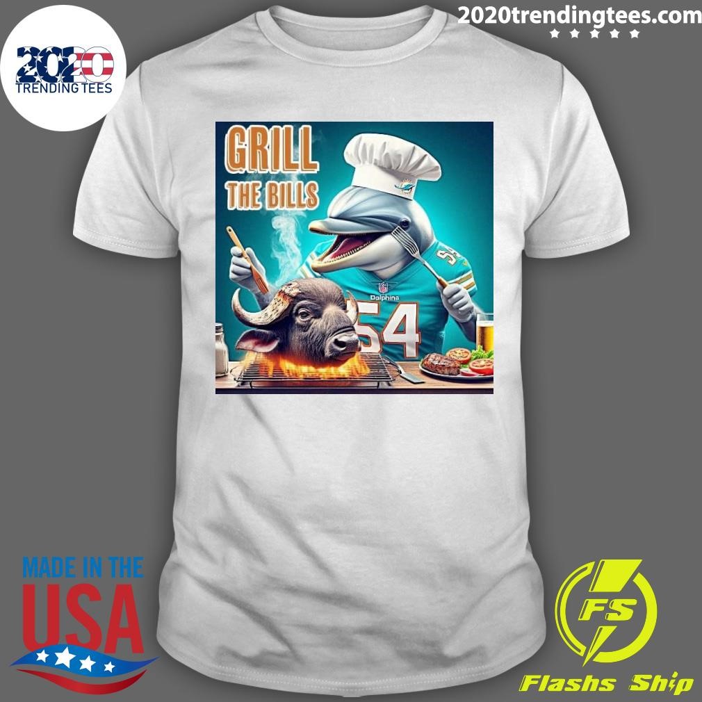 Top Grill The Bills Dolphin And Cow T-shirt