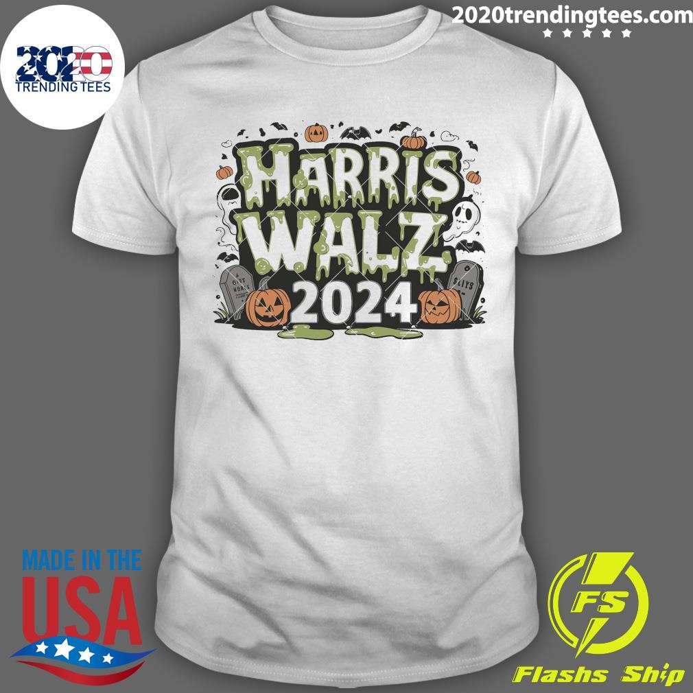 Top Harris Walz 2024 Yard Halloween T-shirt