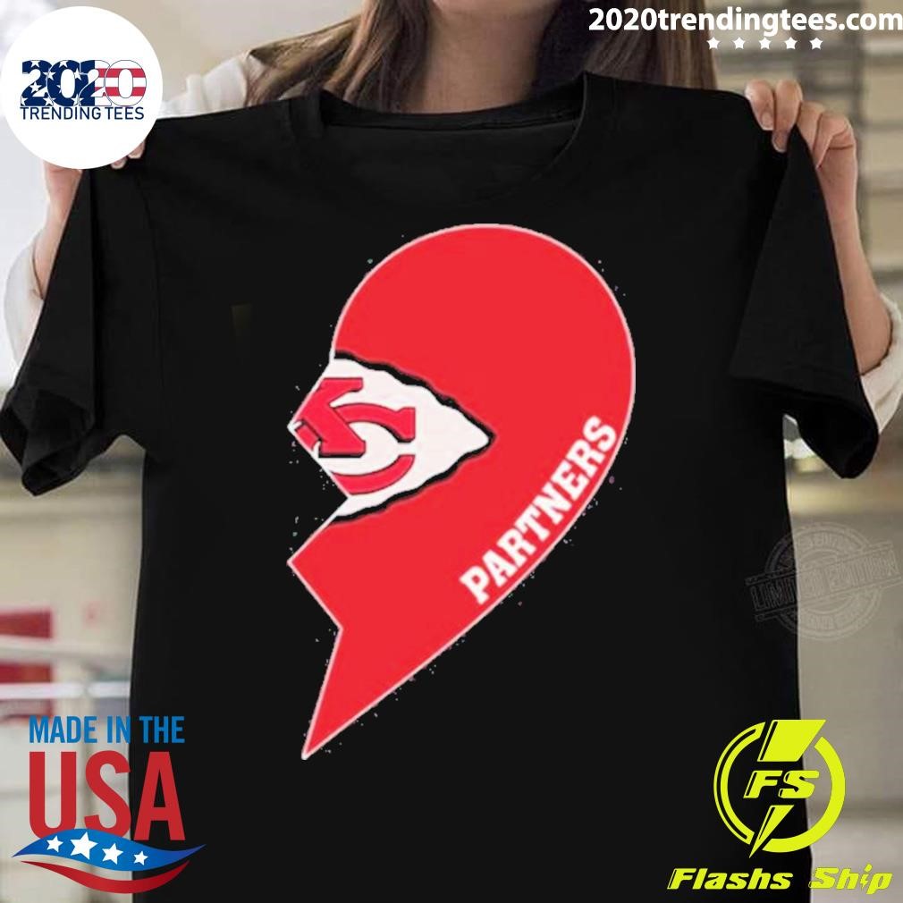 Top Kansas city Partners Half Heart 2024 T-shirt