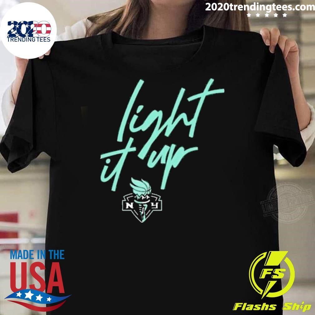 Top New York Liberty Round21 Unisex 2024 Wnba Playoffs Glow-in-the-dark Oversized T-shirt