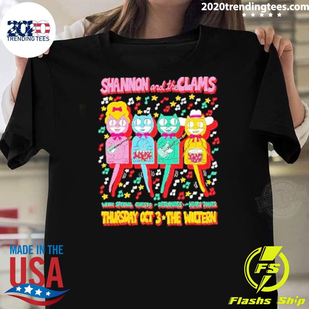 Top Shannon And The Clams With Special Guests The Deslondes And The Heart Tones Oct 3, 2024 The Wiltern T-shirt