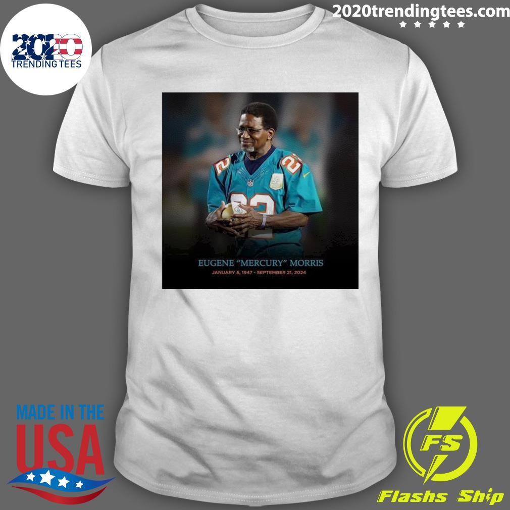 Top Thank You Eugene Mercury Morris Miami Dolphins Running Back January 5-1947-September 21-2024 T-shirt