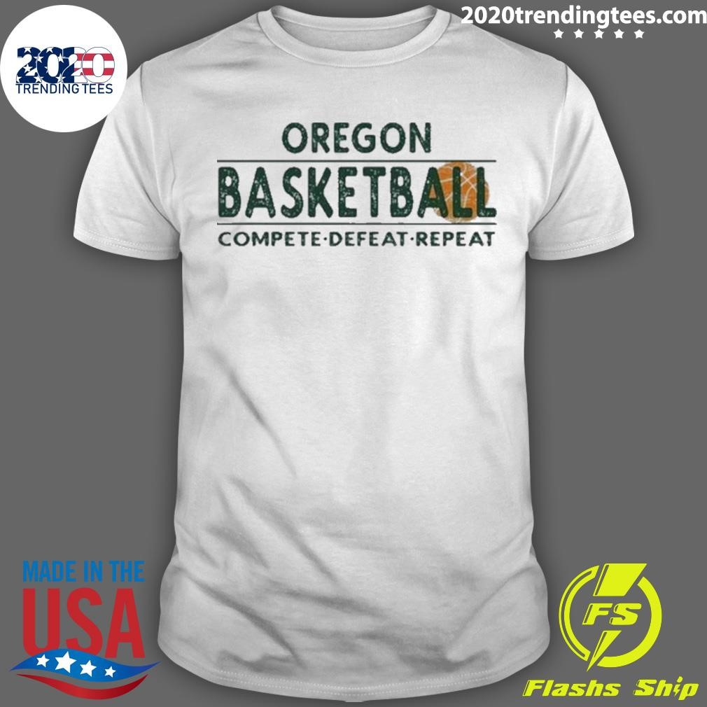 Awesome Basketball Compete Defeat Repeat 2024 T-shirt