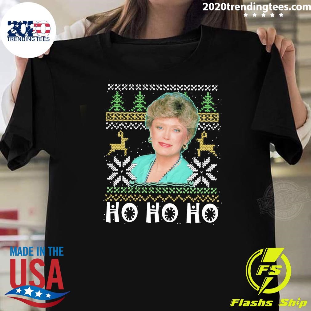 Awesome Blanche Ho Ho Ho Christmas Golden, Blanche Devereaux T-shirt