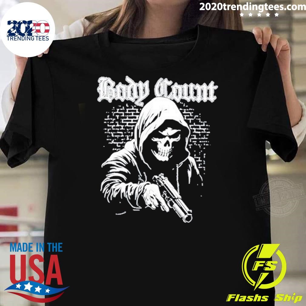 Awesome Body Count Hooded Skull T-shirt