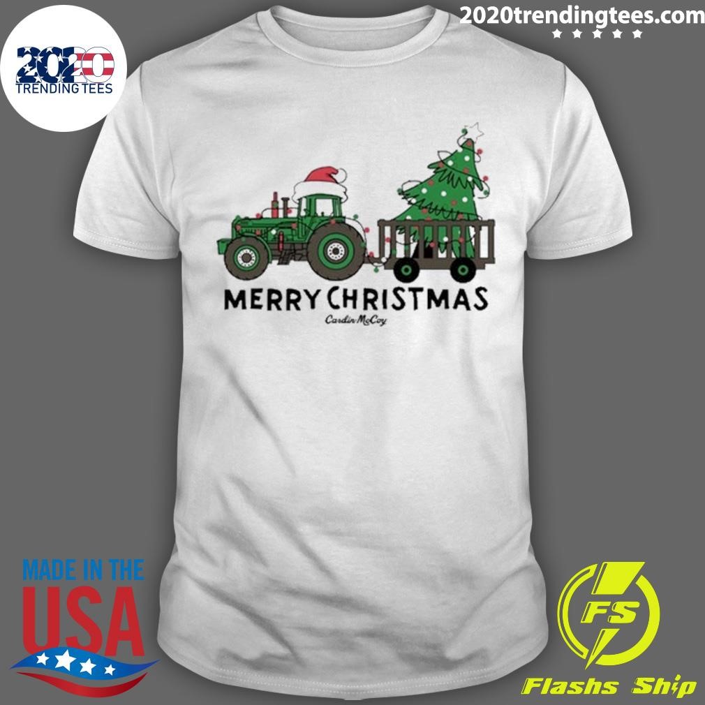 Awesome Cardin Mccoy Merry Christmas Tractor 2024 T-shirt