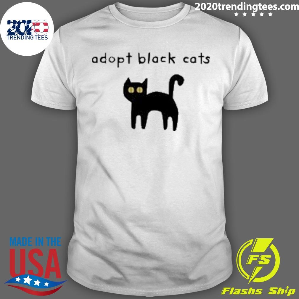 Awesome Cats Being Weird Little Guys Adopt Black Cats T-shirt