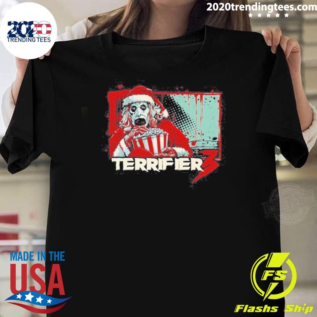 Awesome Christmas Umbrella Entertainment Terrifier 3 T-shirt