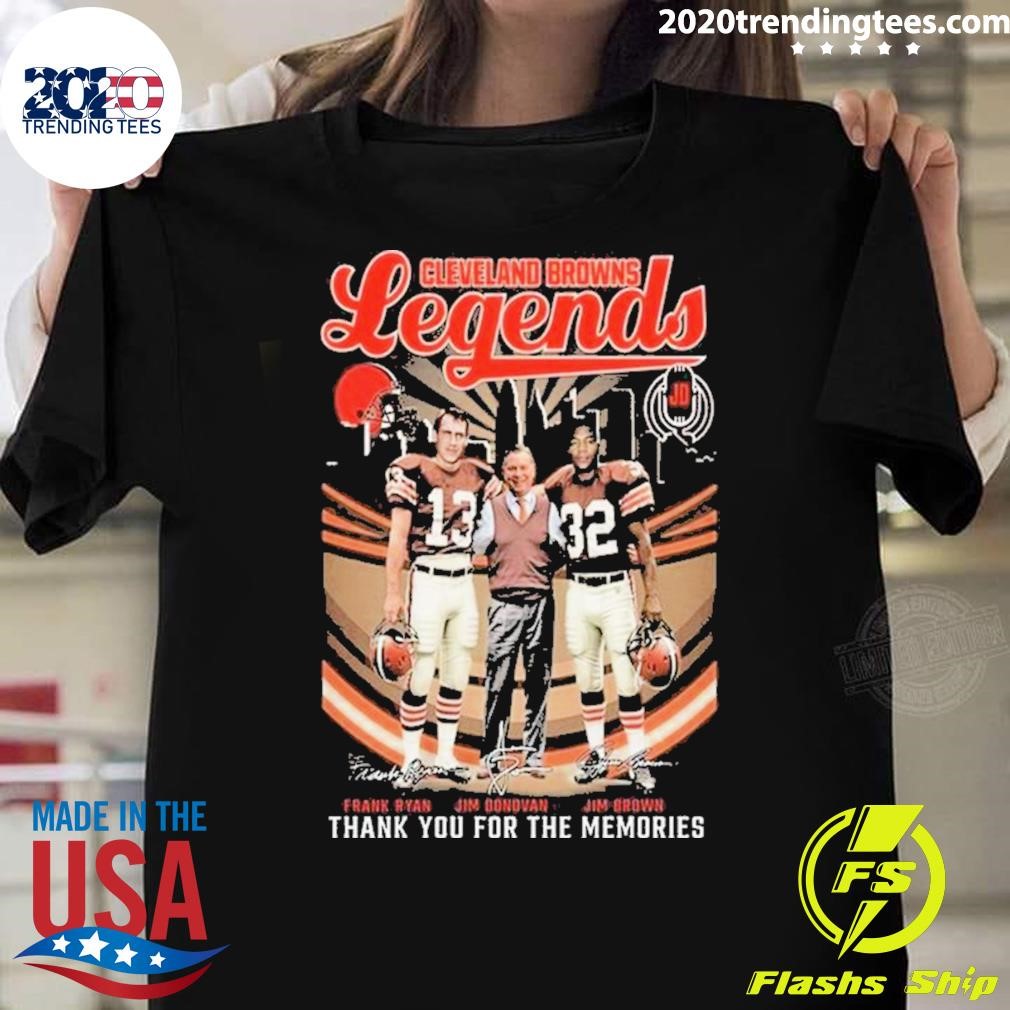 Awesome Cleveland Browns Legends Thank You For The Memories Signatures 2024 T-shirt