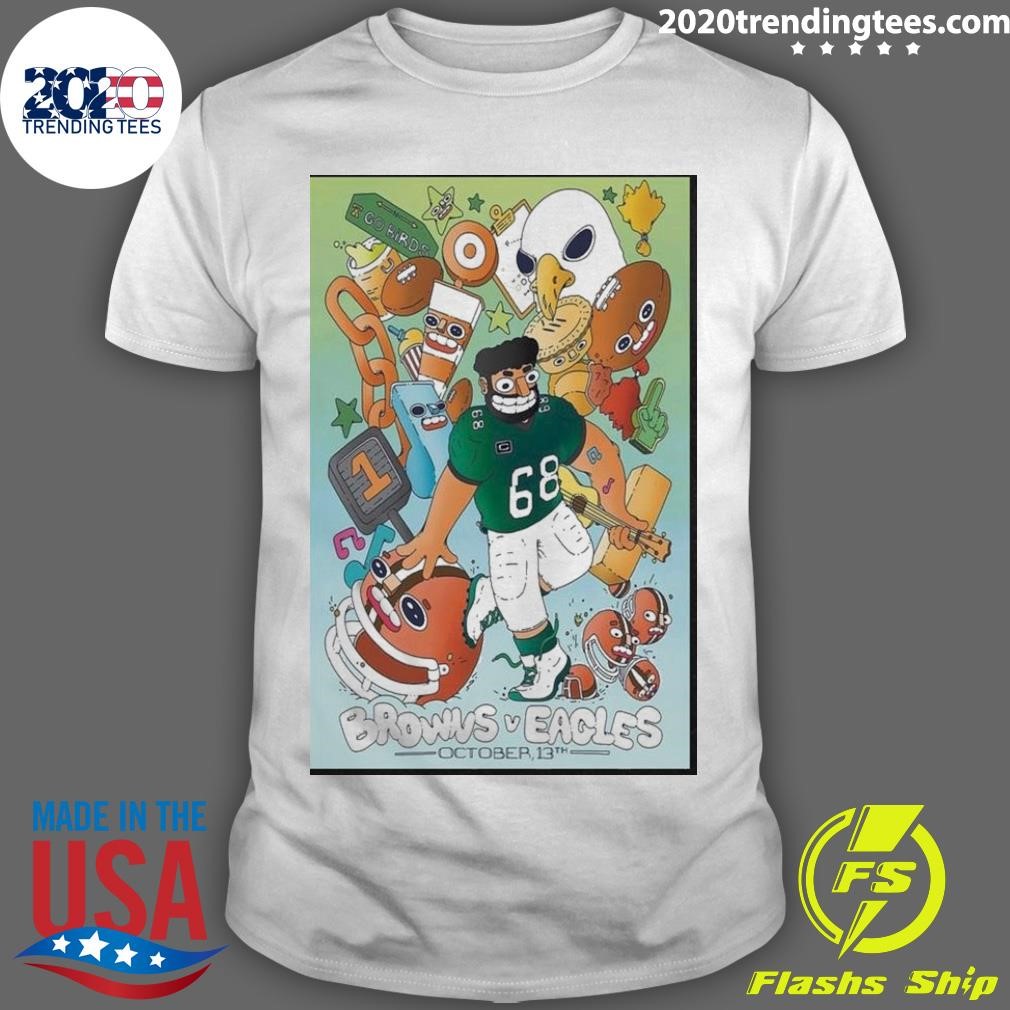 Awesome Cleveland Browns vs Philadelphia Eagles October 13th 2024 Poster T-shirt