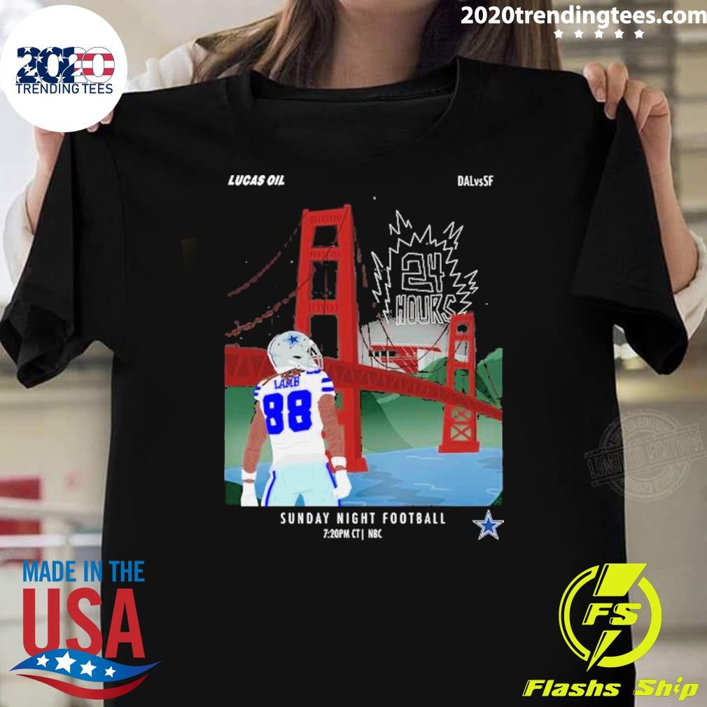 Awesome Dallas Cowboys vs San Francisco 49ers Lucas Oil 24 Hours Sunday Night Football T-shirt