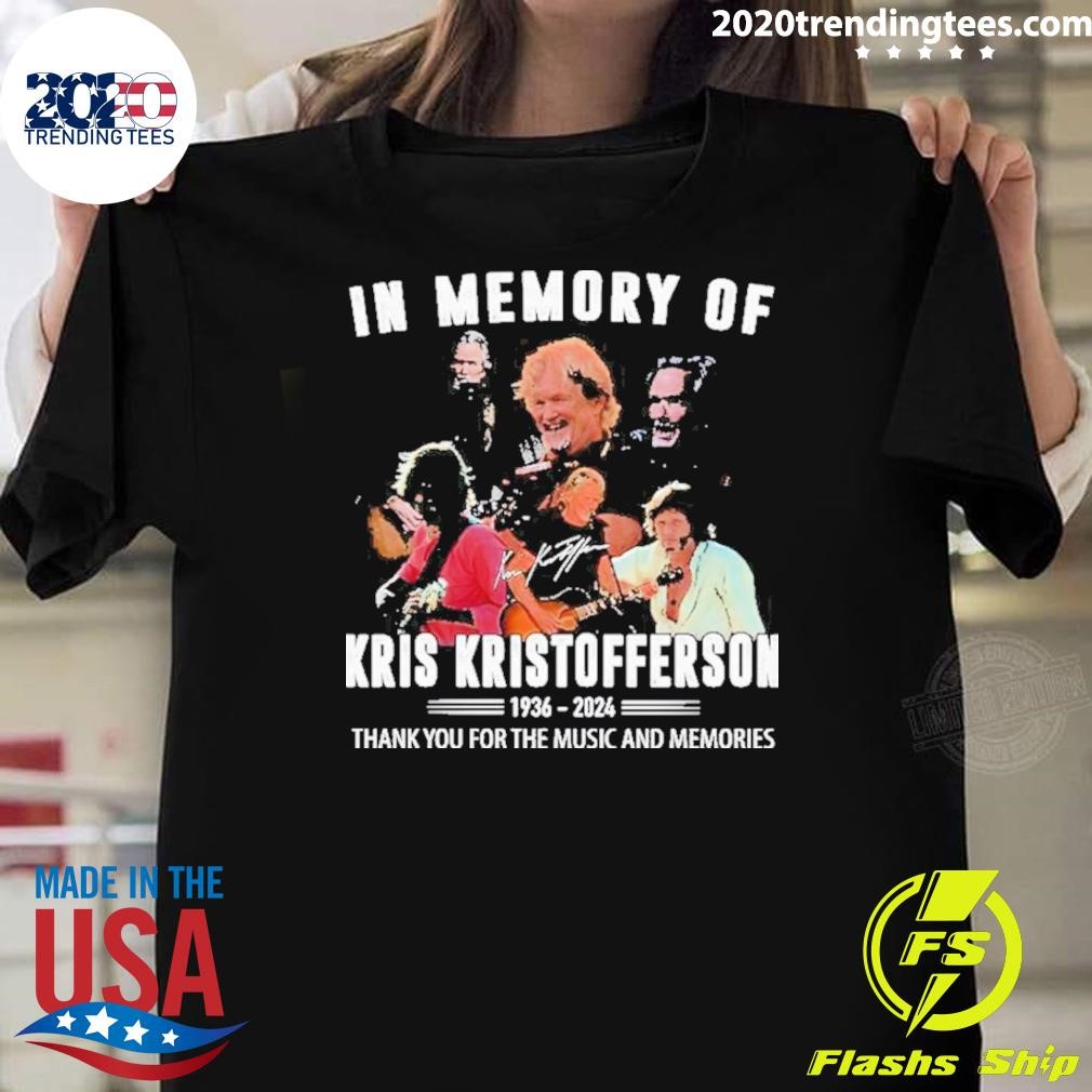 Awesome In Me Memory Of Kris Kristofferson 1936-2024 Signature T-shirt