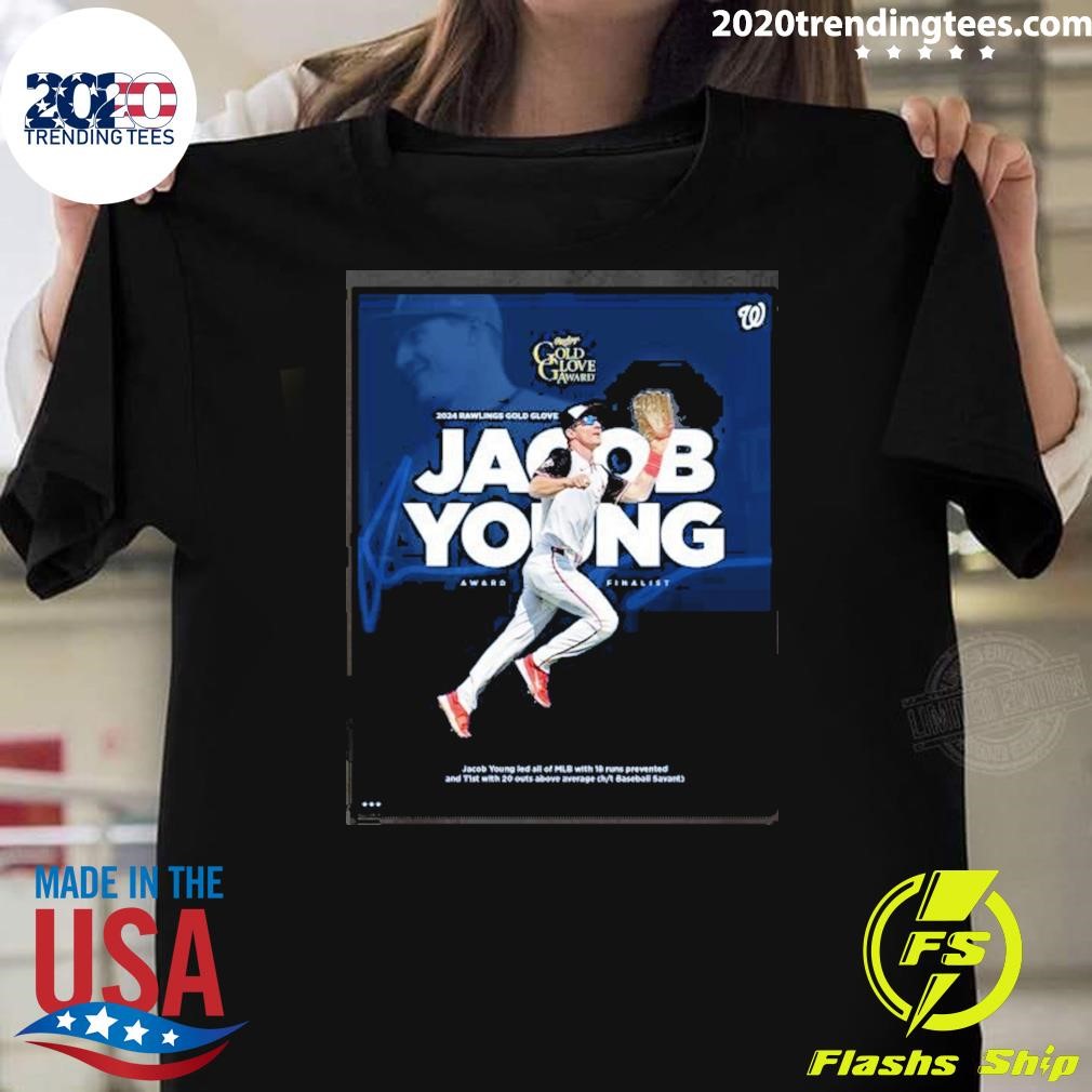 Awesome Jacob Young Washington Nationals Gold Glove Award Finalists 2024 T-shirt