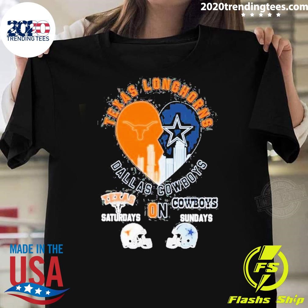 Awesome Longhorns On Saturdays Dallas Cowboys On Sundays 2024 T-shirt