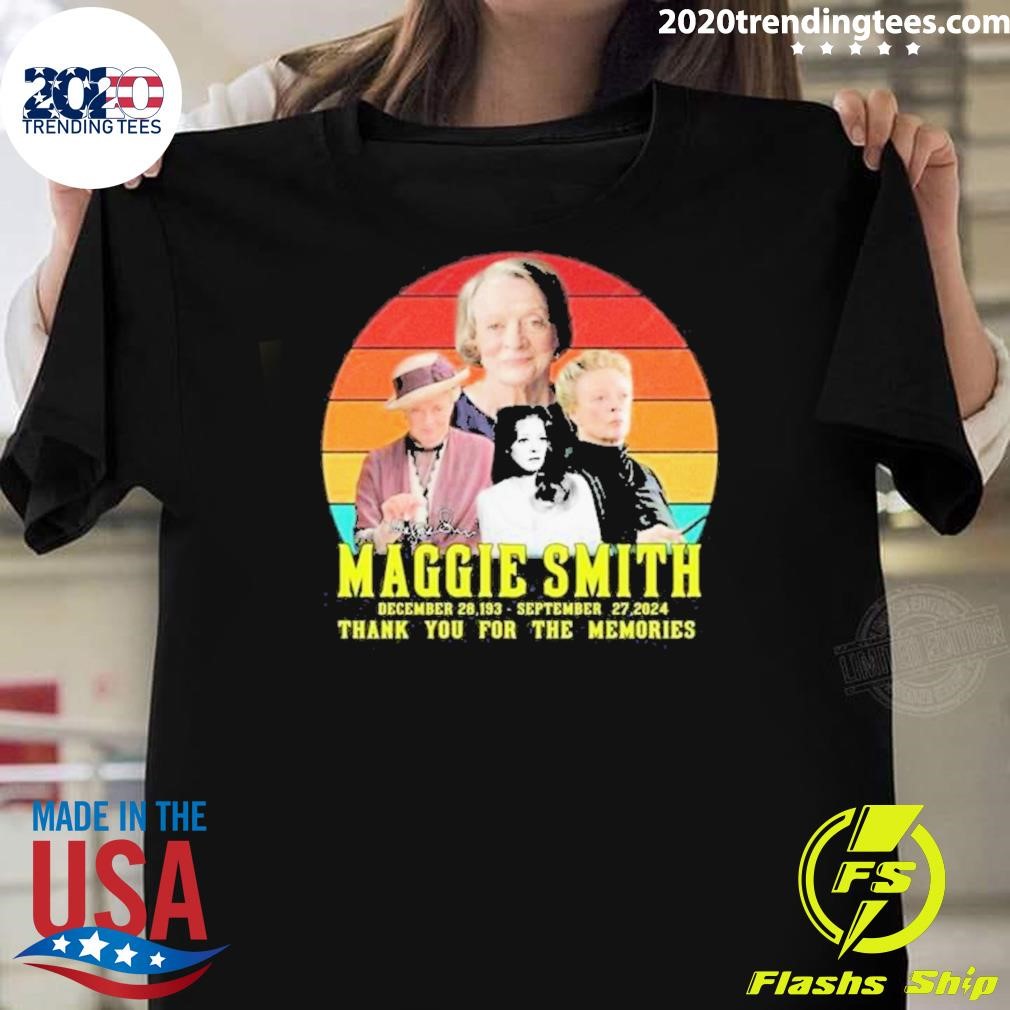 Awesome Maggie Smith The Actress Of Harry Potter Thank You Signature 2024 T-shirt