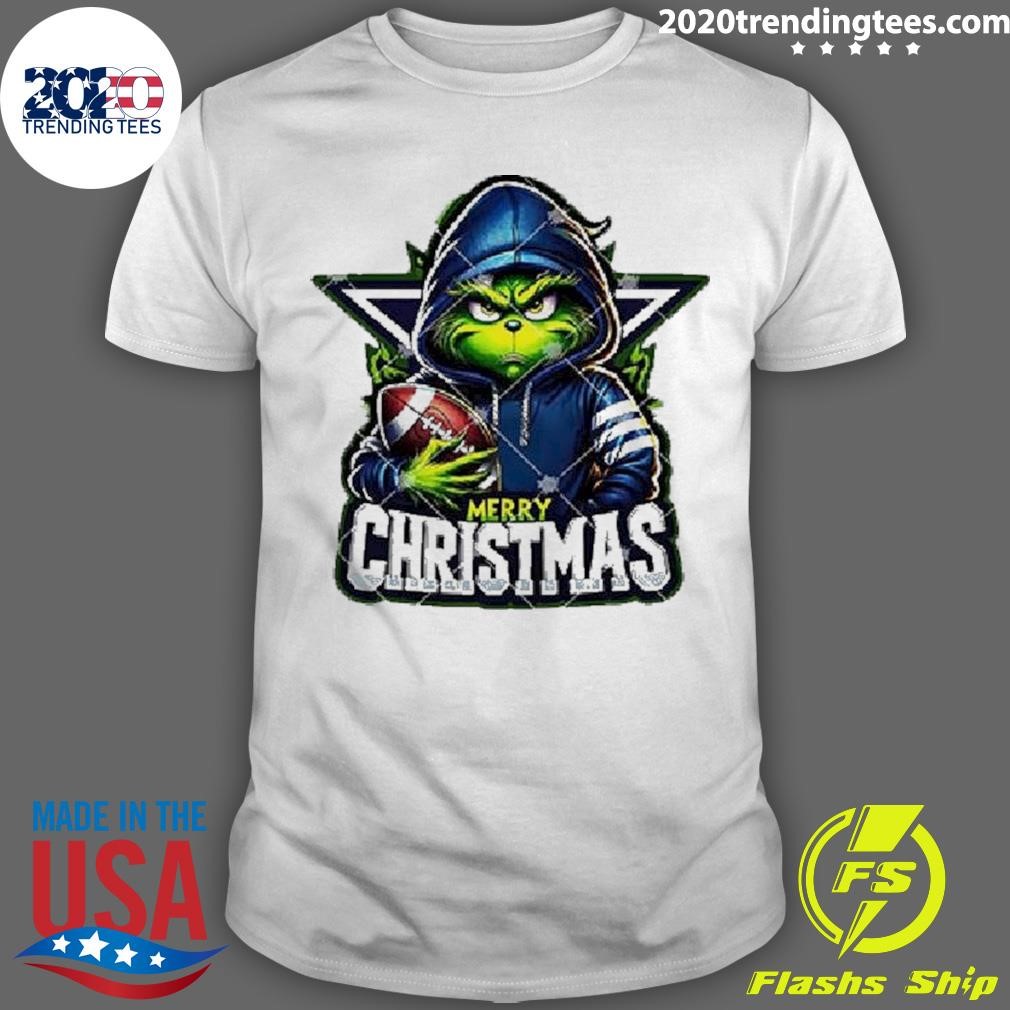 Awesome Merry Christmas Grinch Dallas Cowboys Dallas Cowboys Football 2024 T-shirt