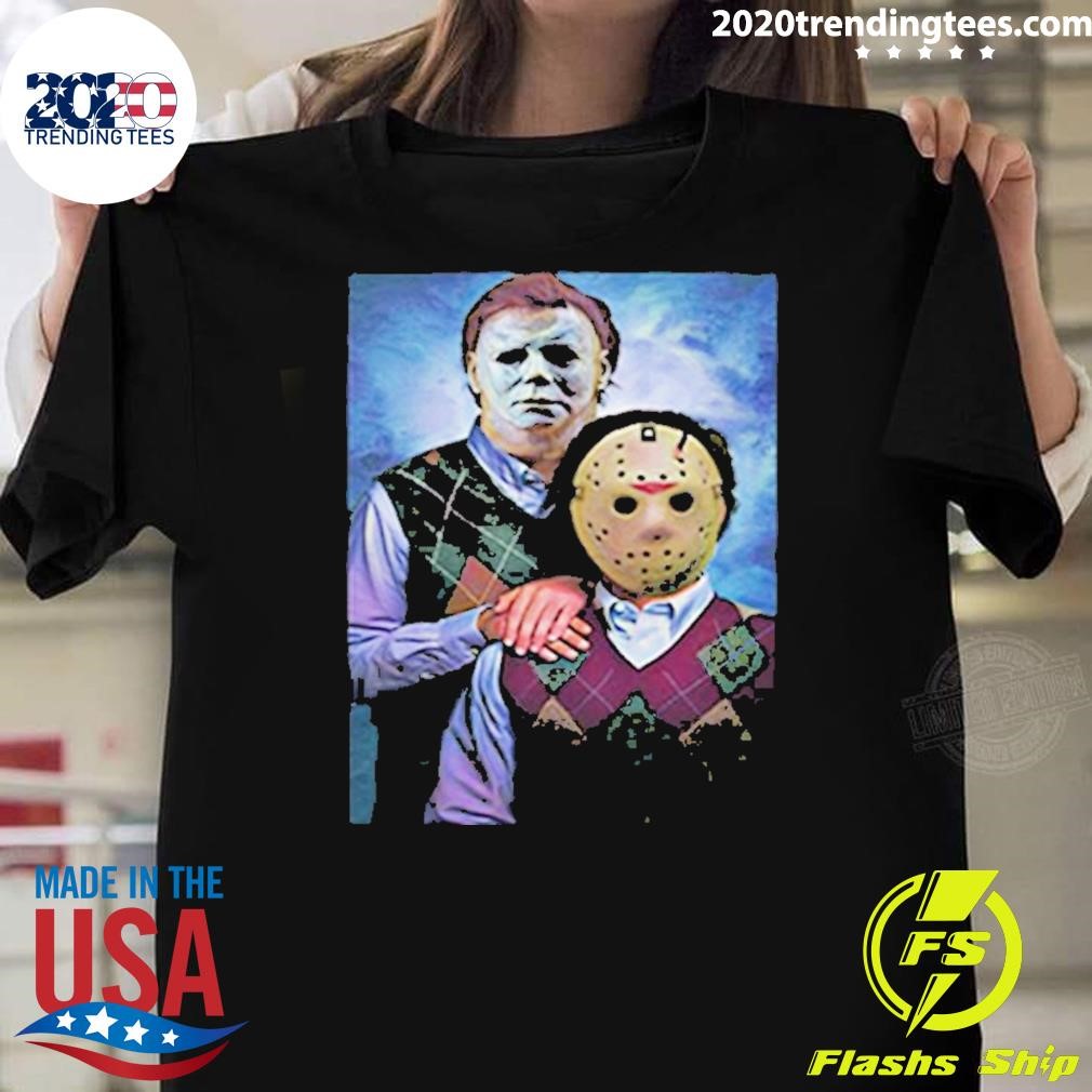 Awesome Michael Myers Jason Voorhees Step Brothers Halloween 2024 T-Shirt