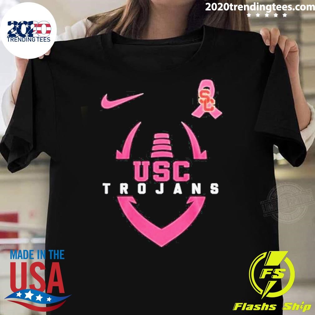 Awesome Nike Usc Trojans Tackle Breast Cancer Pink Out Logo 2024 T-Shirt