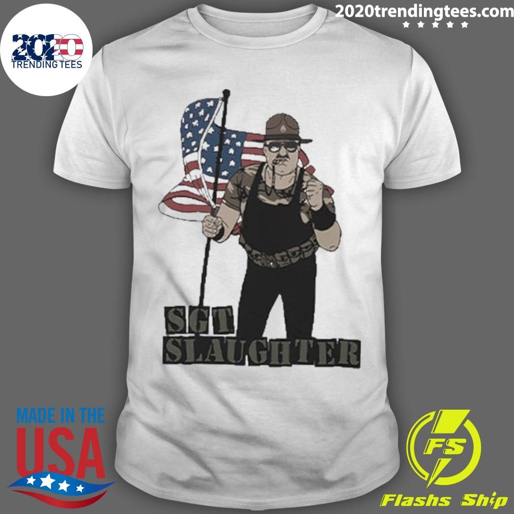 Awesome Premium Sgt Slaughter American Flag 2024 T-shirt