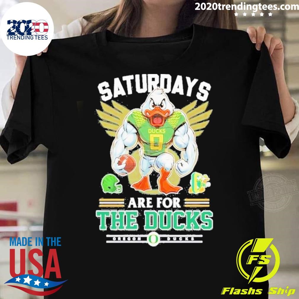 Awesome Saturdays Are For The Oregon Ducks Mascot 2024 T-shirt