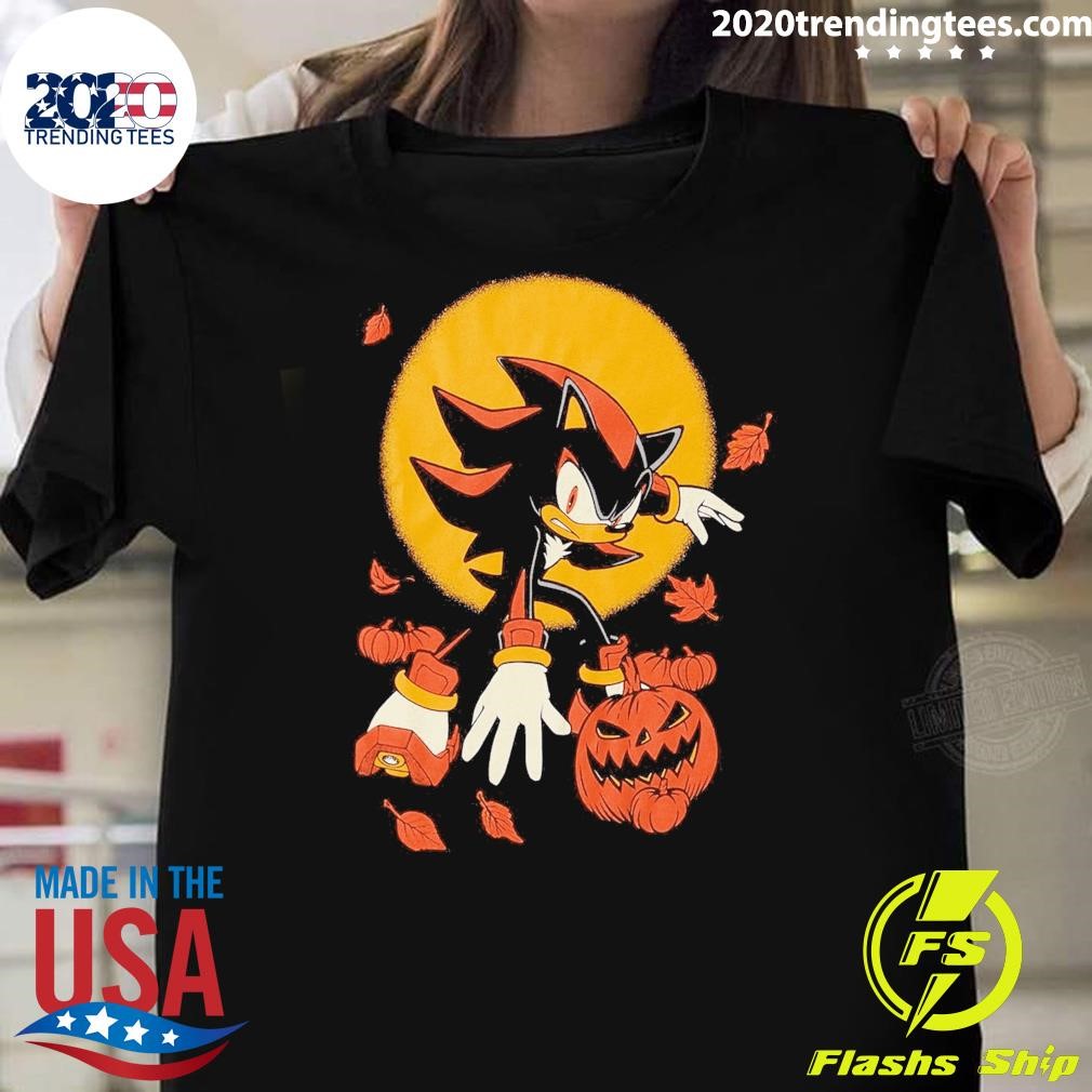 Awesome Sonic The Hedgehog Shadow Pumpkin Halloween T-shirt