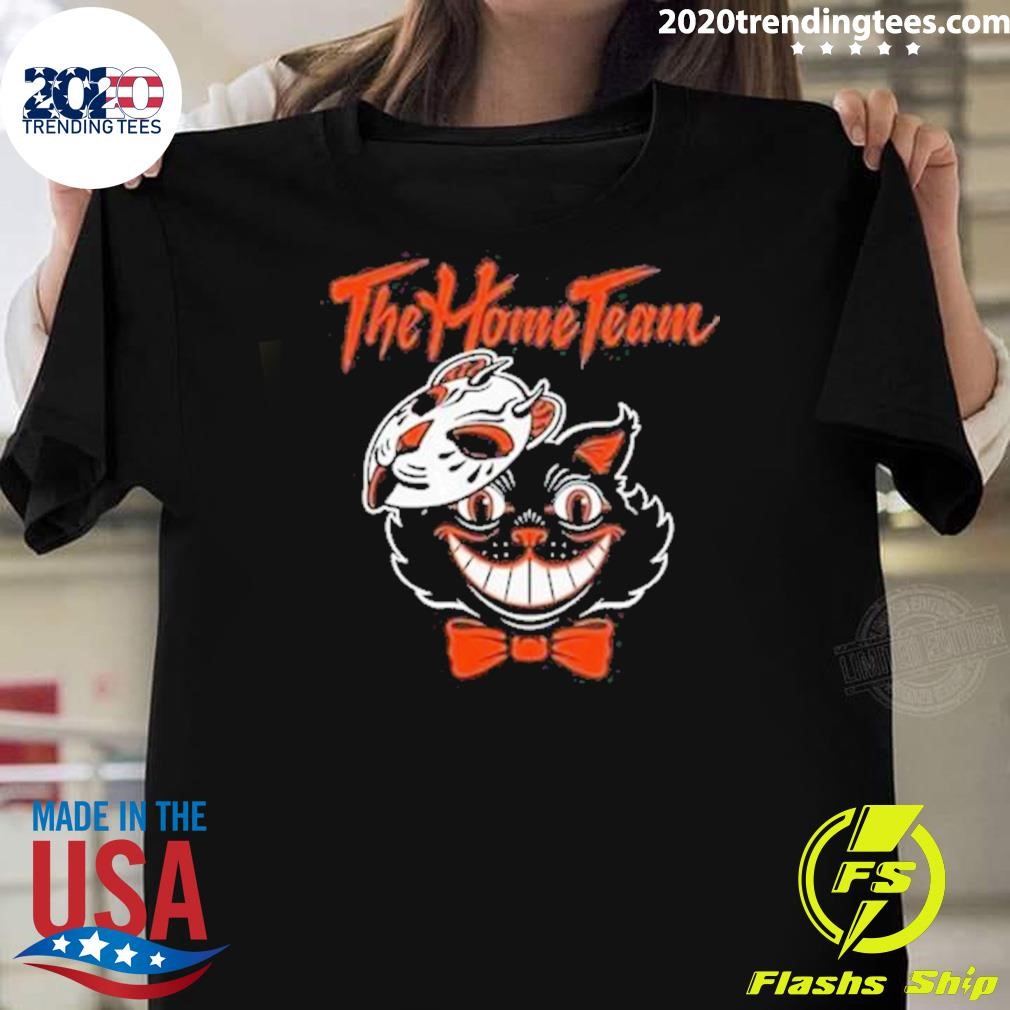 Awesome The Home Team Cat Mask Halloween 2024 T-shirt