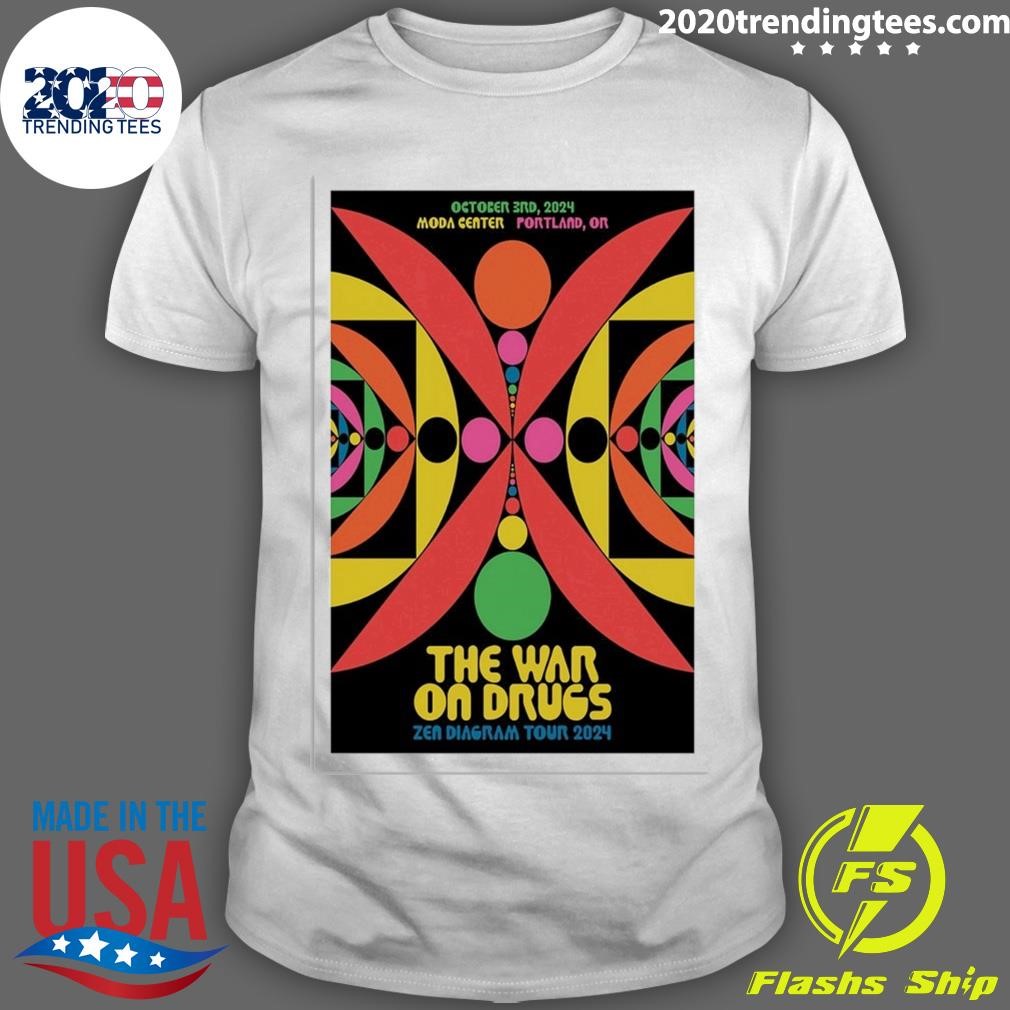 Awesome The War On Drugs October 3 2024 Moda Center In Portland, OR T-Shirt