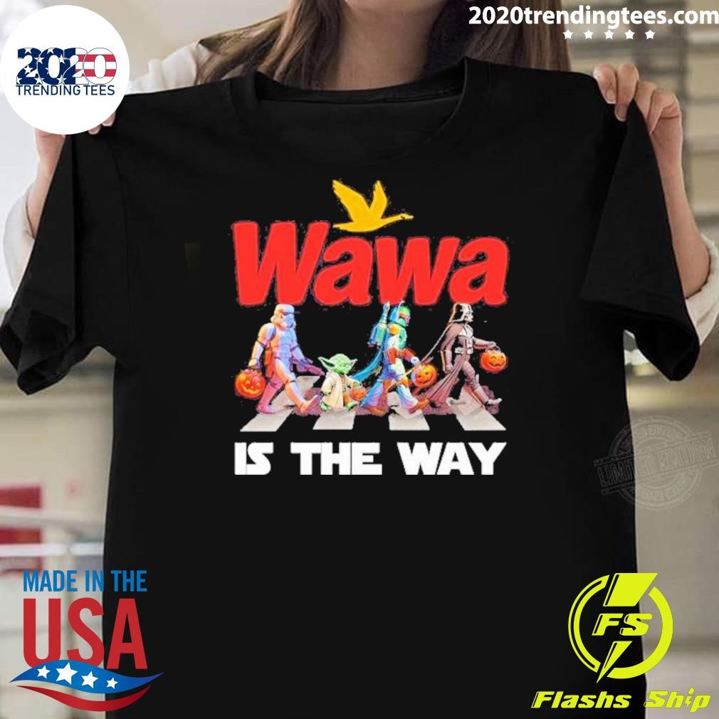 Awesome The Way Halloween Star Wars Characters Abbey Road Wawa Is 2024 T-shirt