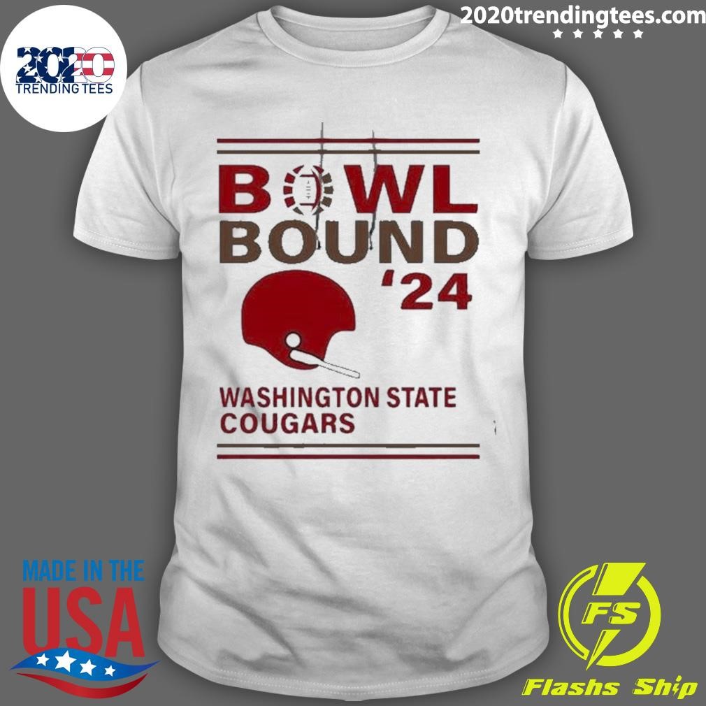 Awesome Washington State Cougars 2024 Bowl Bound Helmet T-shirt