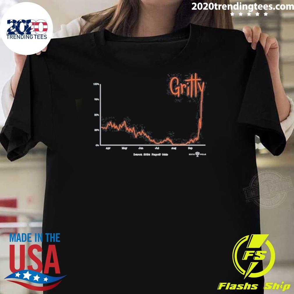 Awesome Will Vest Wearing Gritty Detroit 2024 Playoff Odds T-Shirt