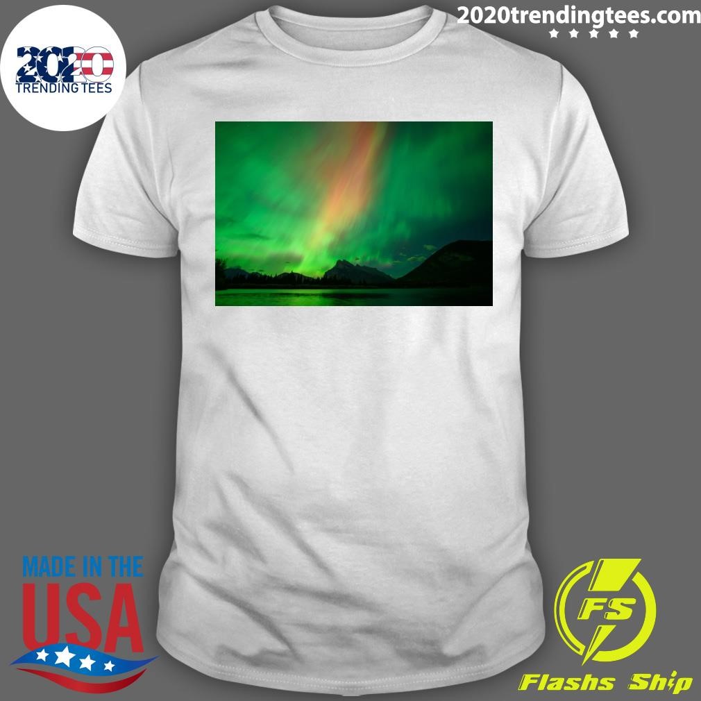 Best Banff Area Night Sky Likely To Light Up Again With Northern Lights Tonight T-shirt