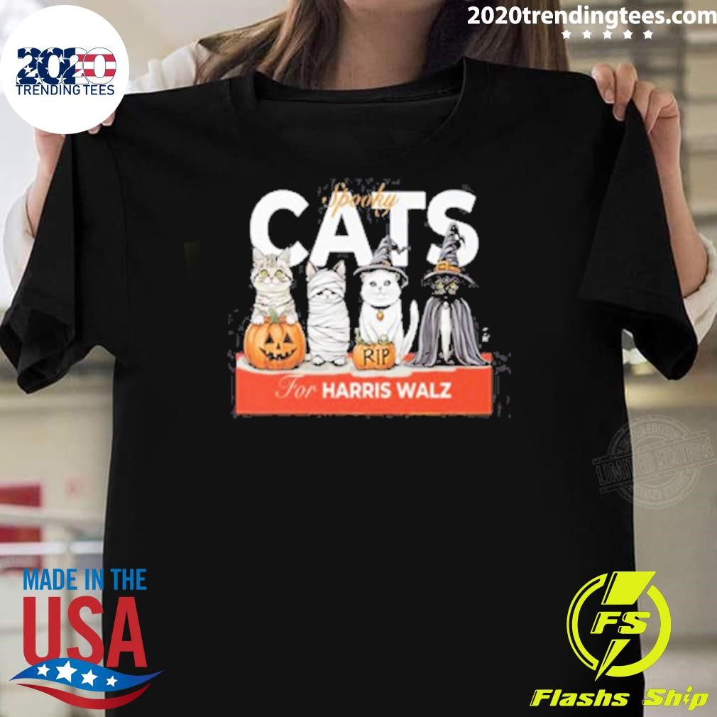 Best Cats For Harris Walz Halloween 2024 T-shirt