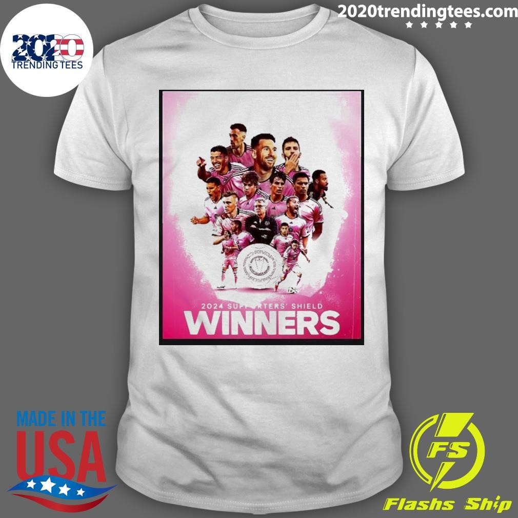 Best Congrats To Inter Miami Cf Has Been Winner The 2024 Supporters Shield Champions Poster T-Shirt