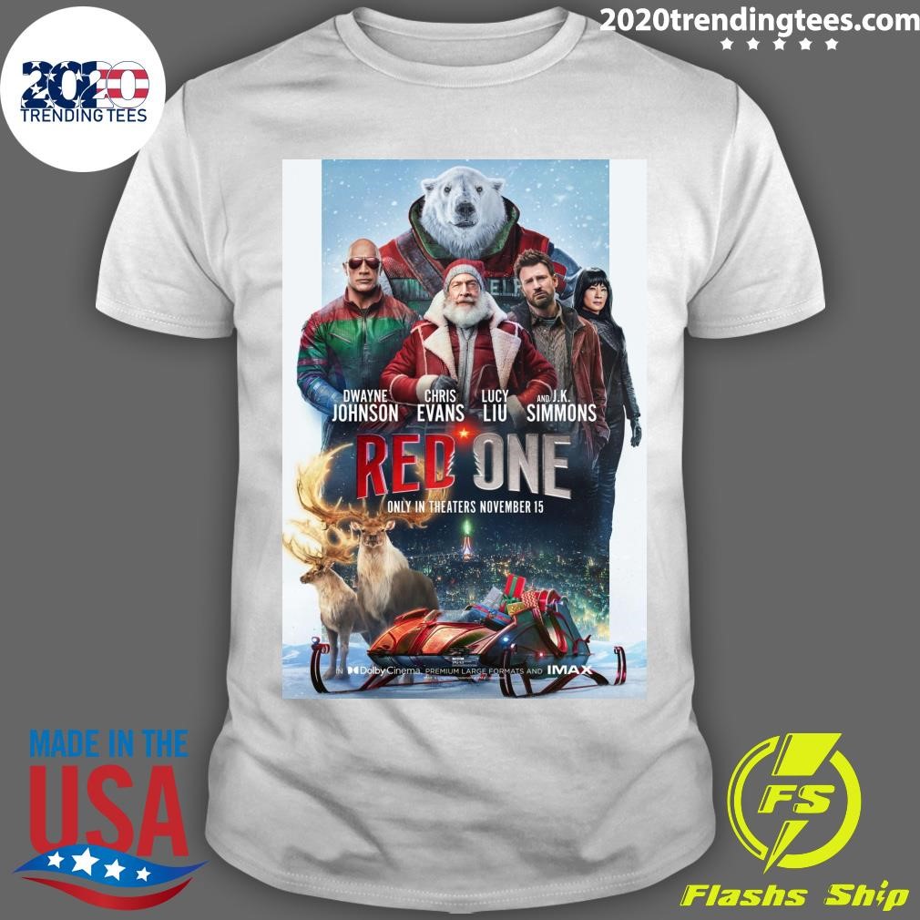 Best Dwayne Johnson Chris Evans Lucy Liu And J.K. Simmons Cred One Only In Theaters November 15 T-shirt