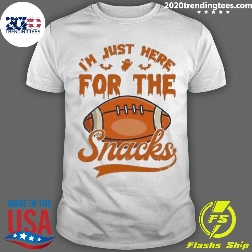 Best I Am Just Here For The Snacks Football Lovers Halloween 2024 T-shirt