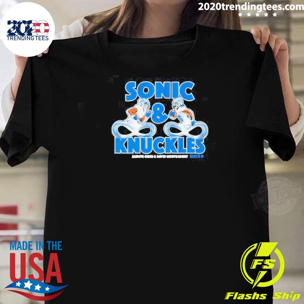 Best Jahmyr Gibbs And David Montgomery Sonic And Knuckles T-shirt