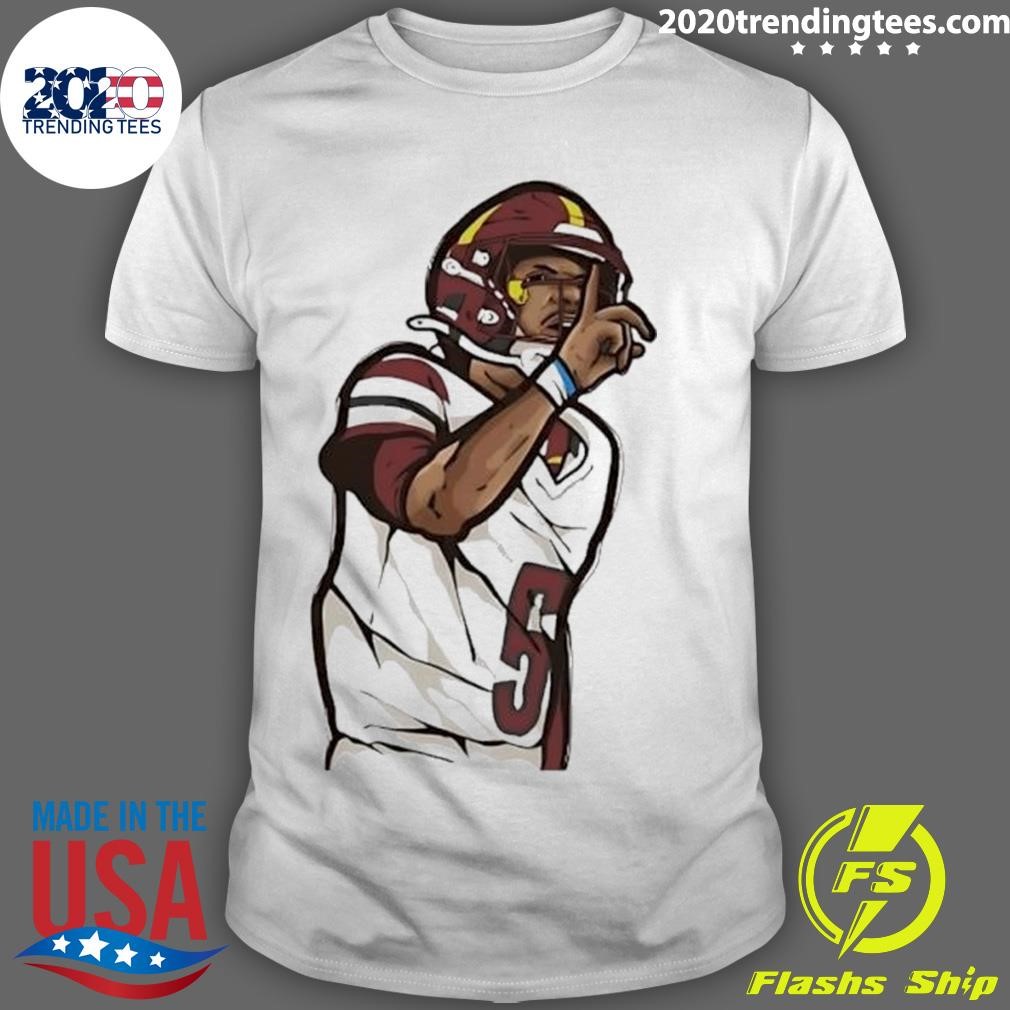 Best Jayden Daniels Shhh Cartoon Football T-shirt