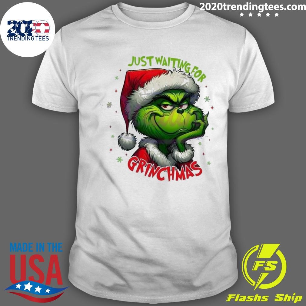 Best Just Waiting For Grinchmas 2024 T-Shirt