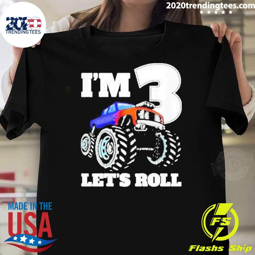 Best Kids Monster Truck 3rd Birthday Bo 2024 T-shirt