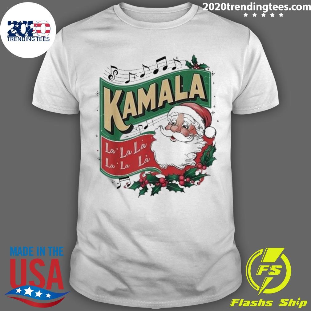 Best La Xmas Christmas Kamala Harris Funny Comma 2024 T-shirt