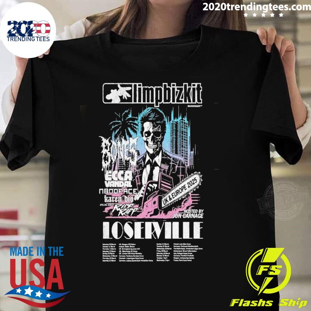 Best Limpbizkit Uk & Europe Tour 2025 T-shirt