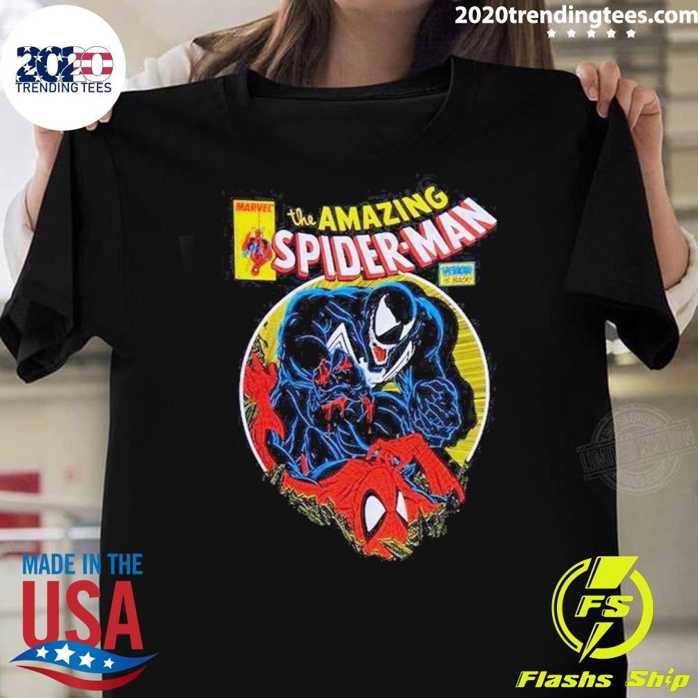 Best Marvel The Amazing Spider-Man Venom Comic Cover T-shirt