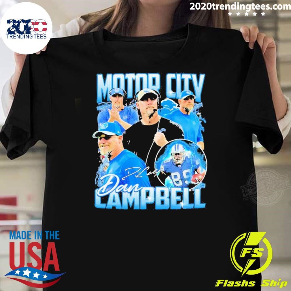 Best Motor City Dan Campbell Detroit Lions Vintage 2024 T-shirt